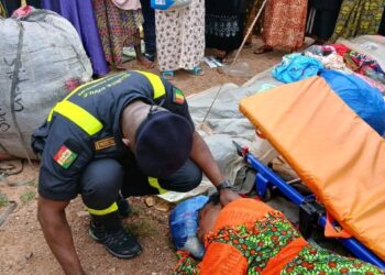 Kissidougou : Une commerçante secourue par la Protection Civile après un malaise