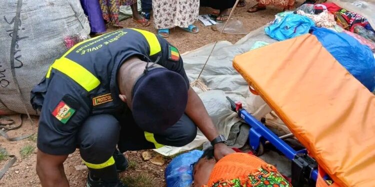 Kissidougou : Une commerçante secourue par la Protection Civile après un malaise