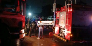 Incendie au grand marché de Matoto : d’importants dégâts matériels mais pas de victime