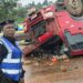 Accident spectaculaire au pont de Manéah : l&rsquo;axe Coyah-Conakry paralysé